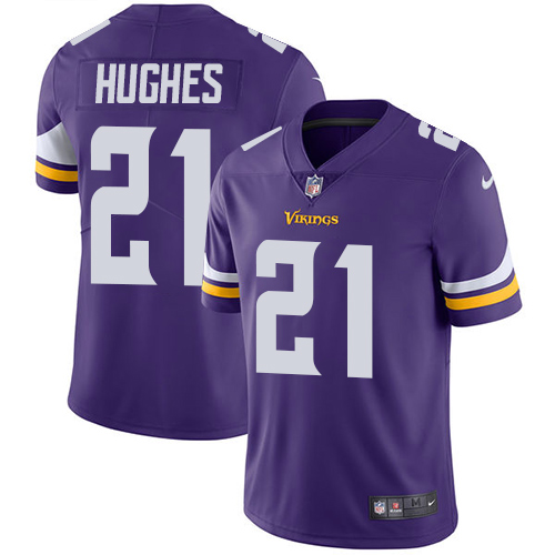 Minnesota Vikings #21 Limited Mike Hughes Purple Nike NFL Home Men Jersey Vapor Untouchable->youth nfl jersey->Youth Jersey